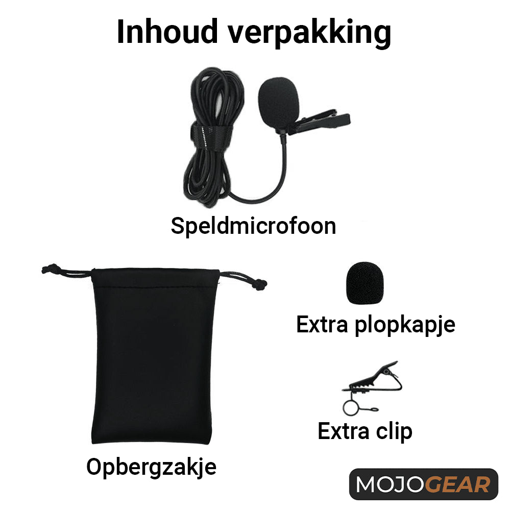 MOJOGEAR Lavalier microphone USB-C for smartphone and tablet - 1.5 meters