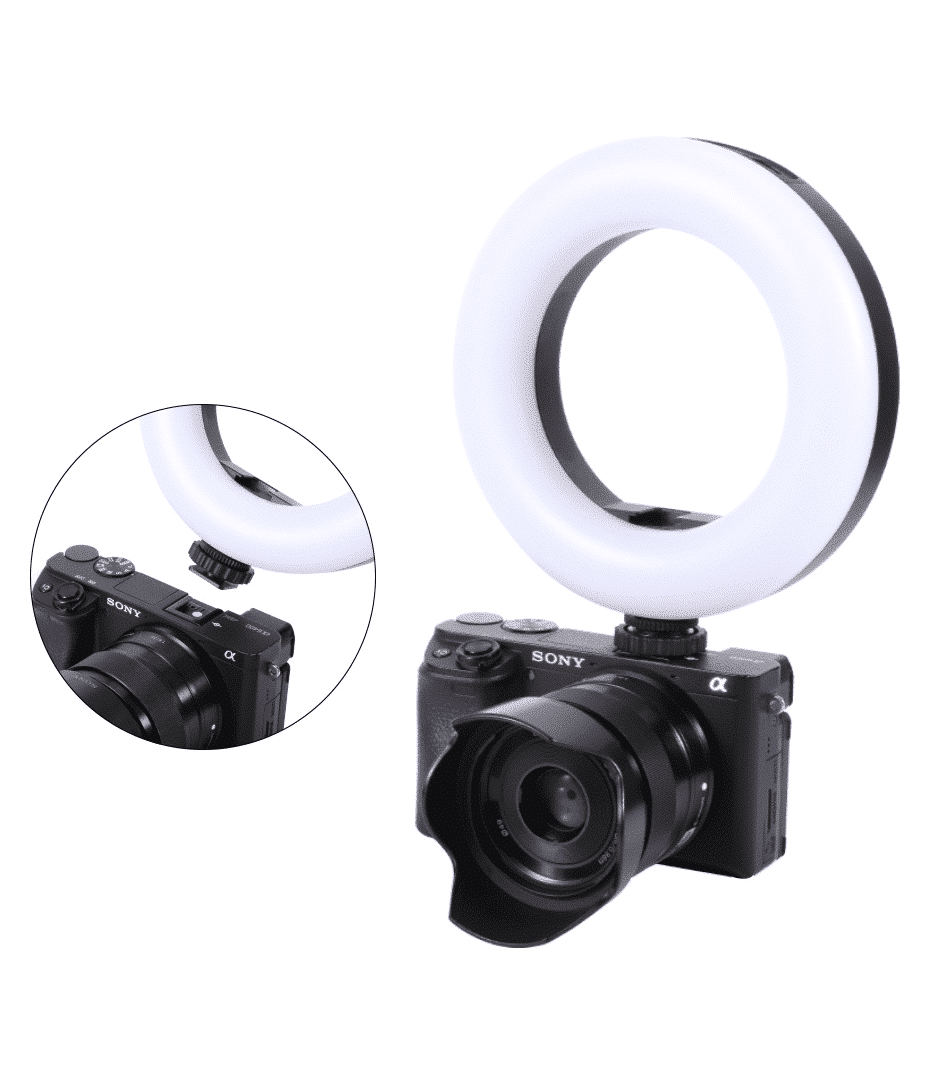 VIJIM VL64 Ring lamp for camera - with built-in battery