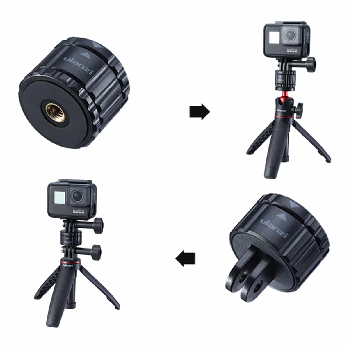 Ulanzi GP-4 Magnetische quick release GoPro-mount met base