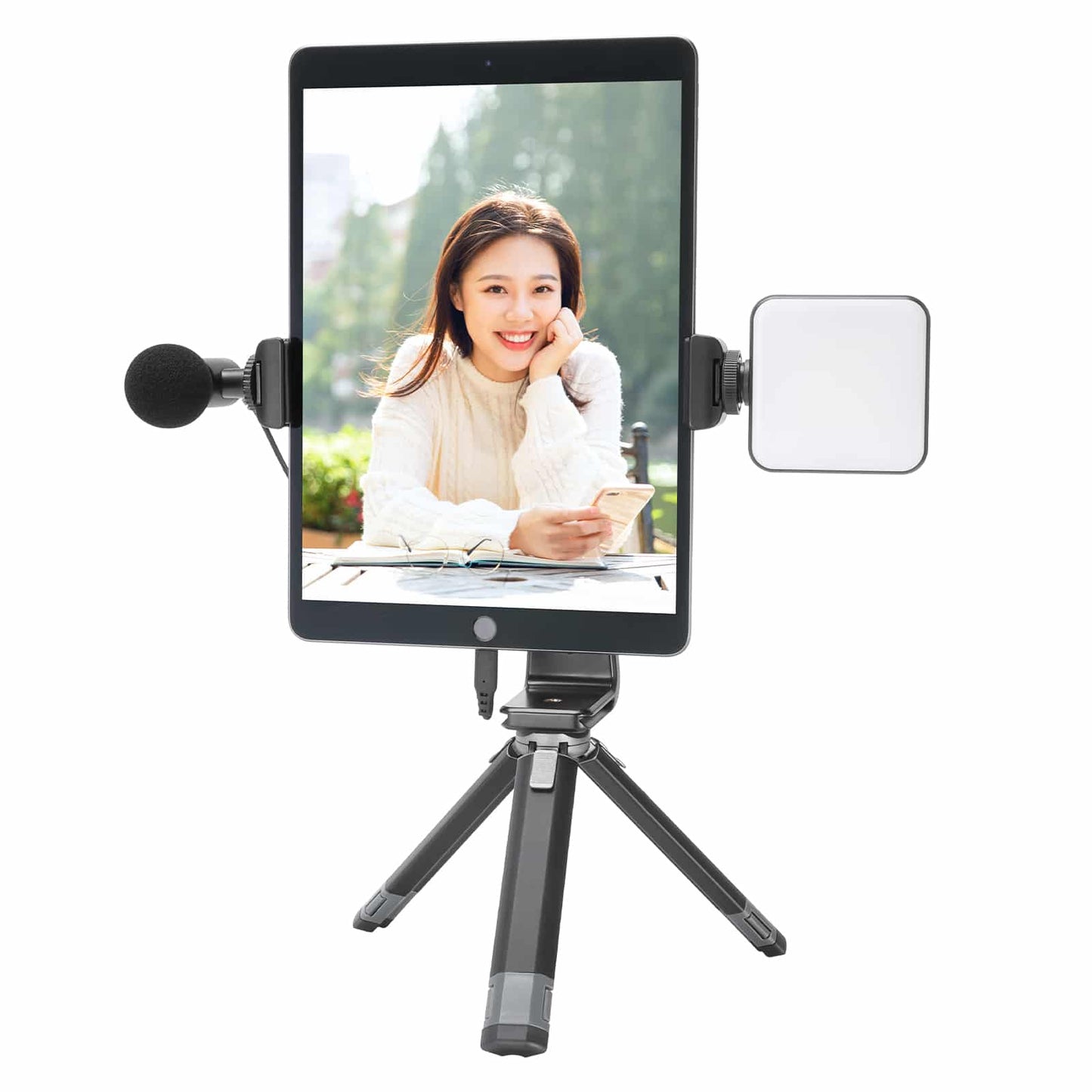 Ulanzi ST-20 360º Rotatable Tablet Holder for Tripod - with 2 Cold Shoe Mounts