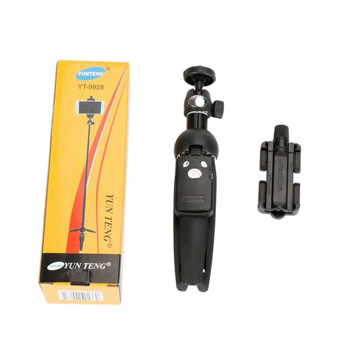 Yunteng Selfie Stick Vlog Tripod with Bluetooth remote control shutter YT-9928 for smartphone and camera