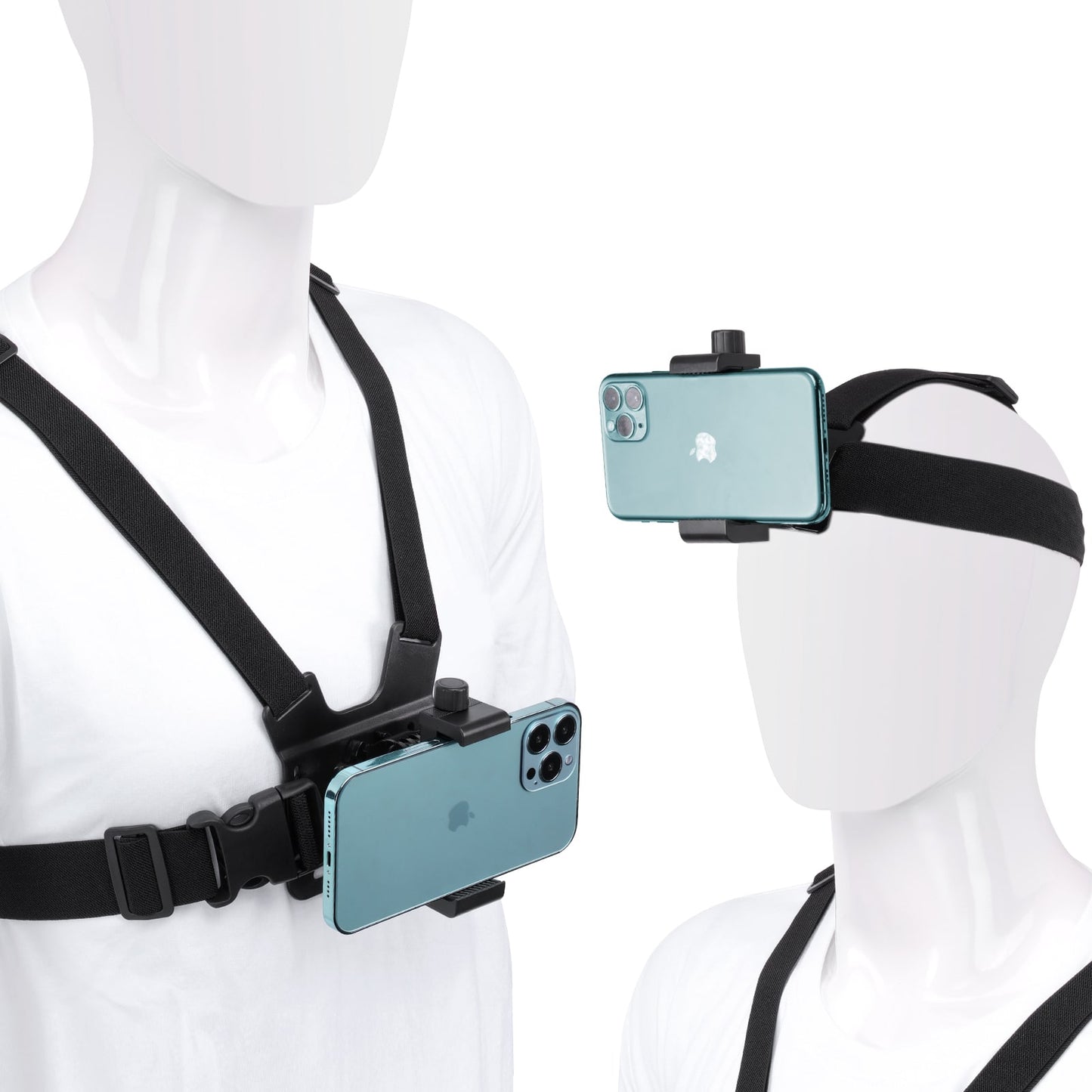 Ulanzi MP-2 Head Strap en Chest Strap Kit voor GoPro en smartphone